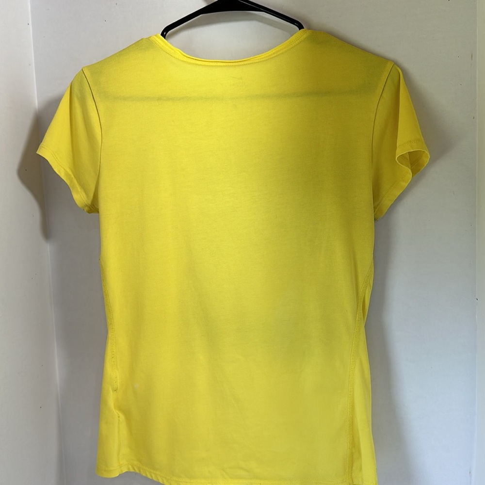 Nike running neon yellow run wild short sleeve top size small - Picture 7 of 7